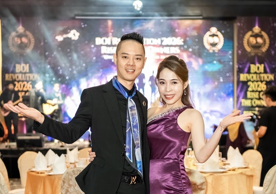 Nicole Hew and Aaron Liu at the BOI Revolution 2026 event
